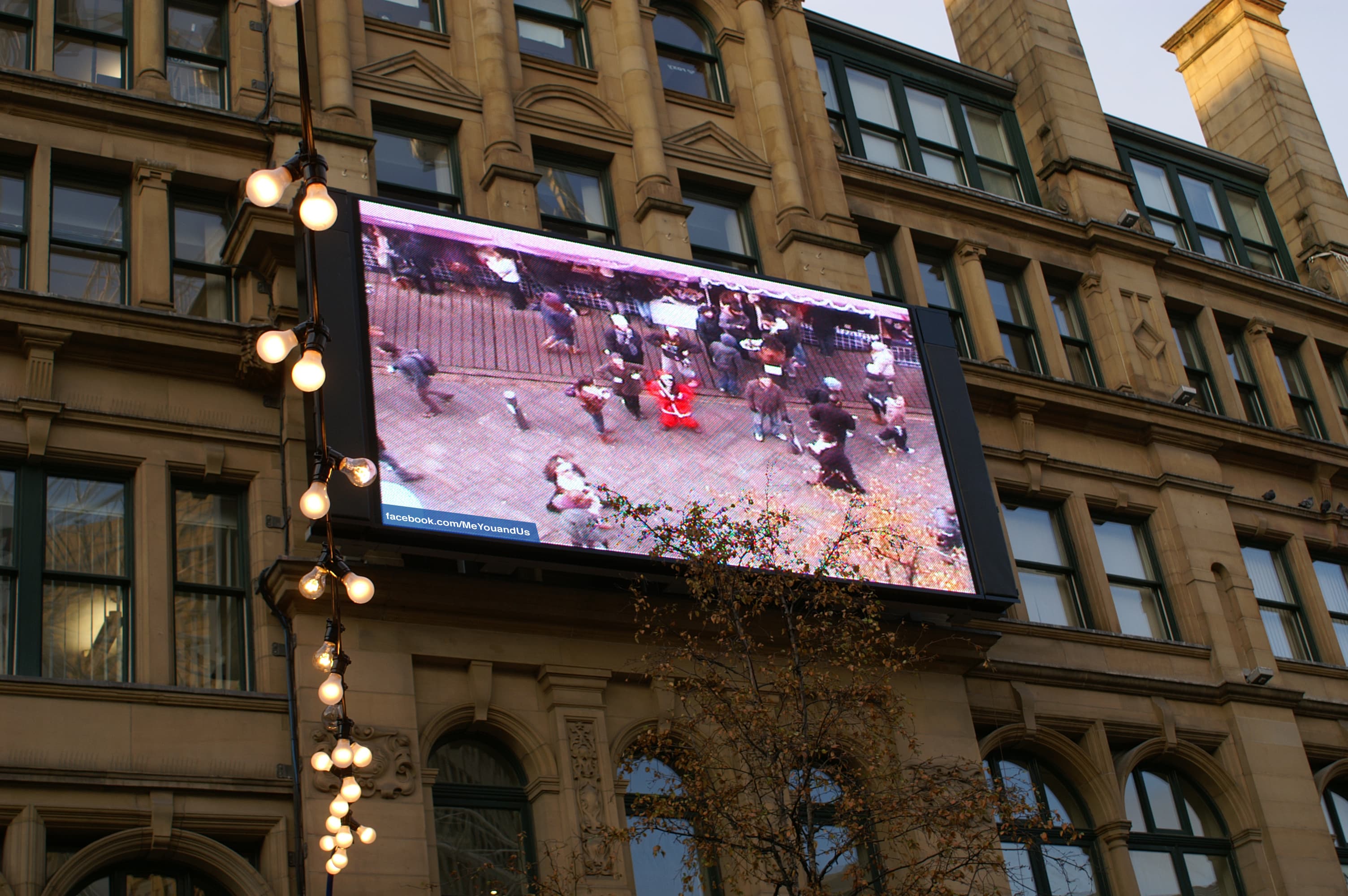 MeYouandUs Manchester BBC big screen